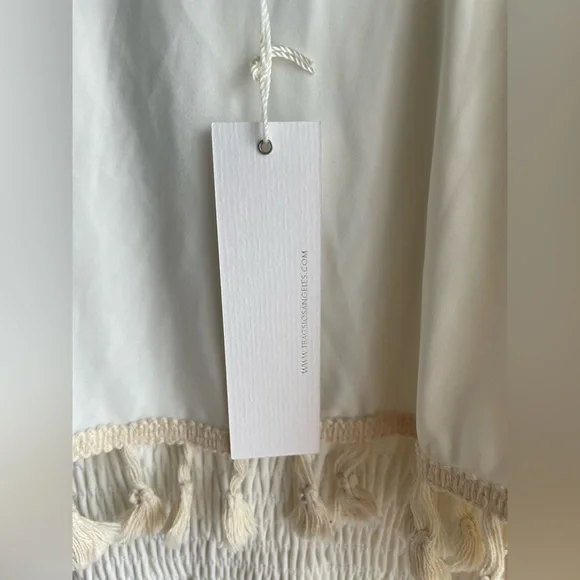 New Tbagslosangeles Women White Maxi Long Dress Size Medium - Picture 11 of 14